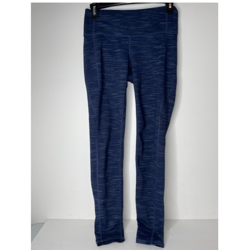 Athleta Striated Revelation Tight Blue Striped Leggings sz S Small 154058 26.5”.